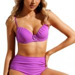 Diamond Detail Lilac High Waist Simple