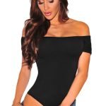 Black Off Shoulder Bodysuit