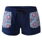 Floral Patch Pocket Navy Board Shorts