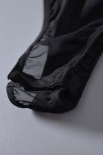 Black Lace Versatile Laceup Teddy Lingerie - Image 13