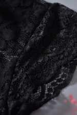 Black Lace Versatile Laceup Teddy Lingerie - Image 12