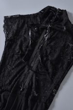 Black Lace Versatile Laceup Teddy Lingerie - Image 9