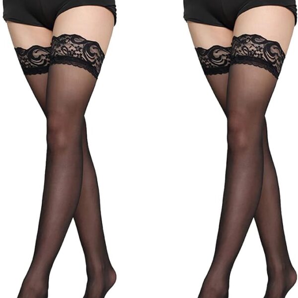 Lace Sheer Thigh High Stockings