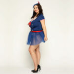 Women's Plus Size  Cosplay Airline Stewardess Uniform - Image 4