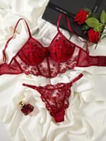 Floral Embroidery Lingerie Set – Sheer Boho Erotic Bra & Panty for Women - Image 11