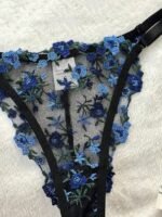 Floral Embroidery Lingerie Set – Sheer Boho Erotic Bra & Panty for Women - Image 5