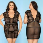 Black Lace Plus Size Nightdress | Smalls Bangladesh